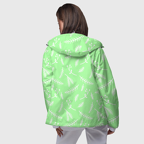 Женская ветровка Нежный новогодний узор / 3D-Белый – фото 4