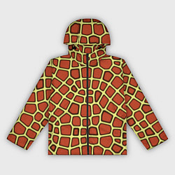 Женская ветровка Паттерн красных плит на жёлтом