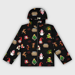 Женская ветровка Много новогодних игрушек
