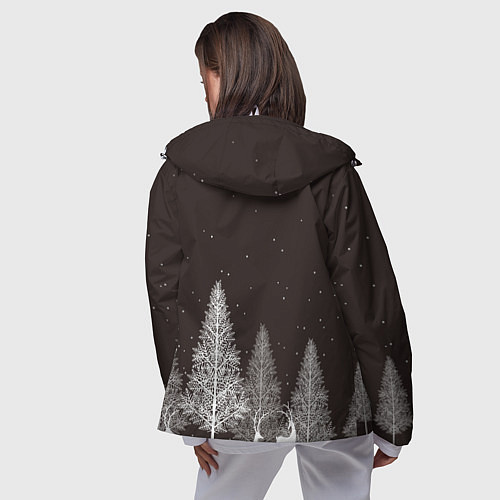 Женская ветровка Олени в лесу / 3D-Белый – фото 4