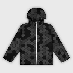 Женская ветровка Камуфляж гексагон черный