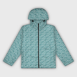 Женская ветровка Серо-зелёный паттерн кружочки