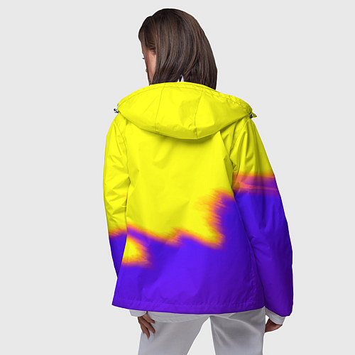 Женская ветровка НБА баскетбол краски неоновые желтые / 3D-Белый – фото 4