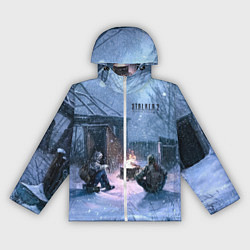 Ветровка с капюшоном женская STALKER 2 новички на кордоне, цвет: 3D-белый