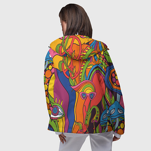 Женская ветровка Психоделика и третий глаз / 3D-Белый – фото 4