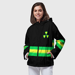 Ветровка с капюшоном женская Stalker game, цвет: 3D-черный — фото 2