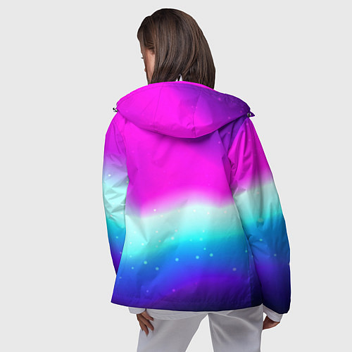 Женская ветровка Love death robots neon gradient serial / 3D-Белый – фото 4