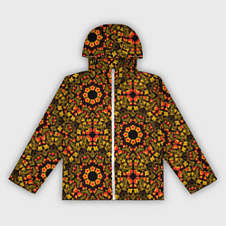 Женская ветровка Хохломская роспись круги из цветов и ягод