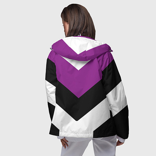 Женская ветровка Ретро спортивный костюм с полосами / 3D-Белый – фото 4