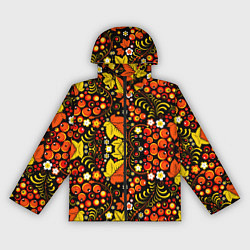 Ветровка с капюшоном женская Русский народный узор, цвет: 3D-черный