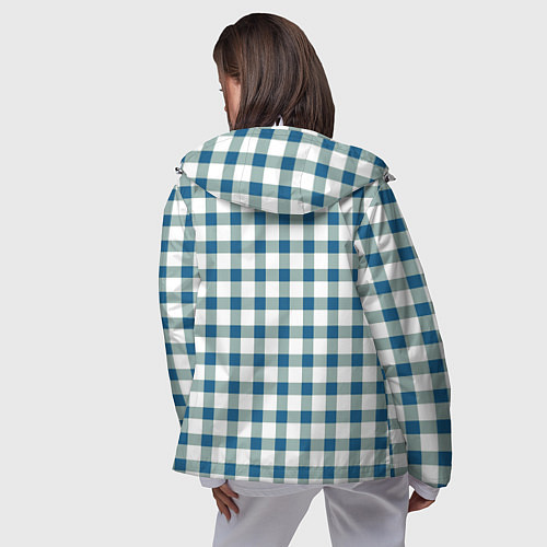 Женская ветровка Белый в синюю полоску / 3D-Белый – фото 4