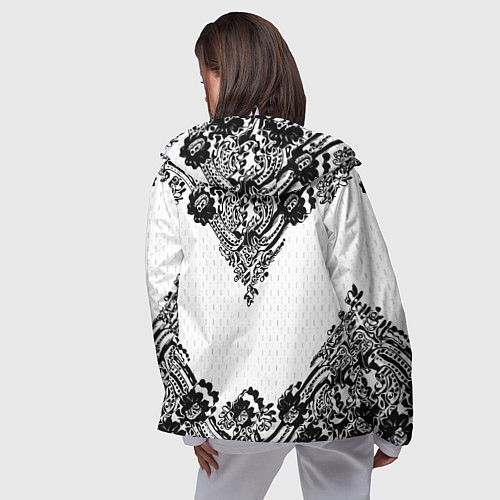 Женская ветровка Имперский узор Россия герб патриотизм / 3D-Белый – фото 4