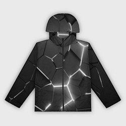 Женская ветровка Чёрные плиты разломы броня