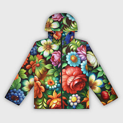 Женская ветровка Жостово роспись цветы традиционный узор