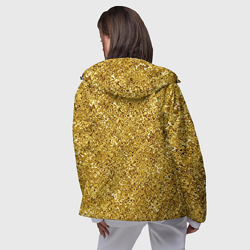 Женская ветровка Золотой волнистый с переливами / 3D-Черный – фото 4