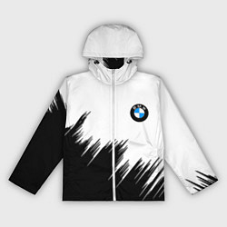 Женская ветровка BMW чёрные штрихи текстура