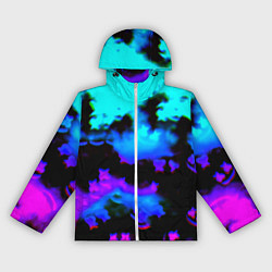 Ветровка с капюшоном женская Marshmello neon space, цвет: 3D-белый