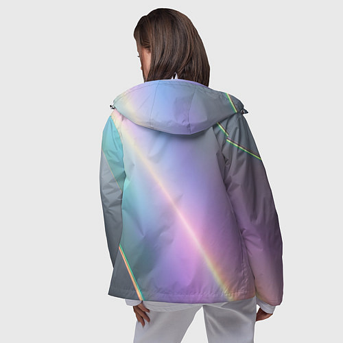 Женская ветровка Металлическая голография / 3D-Белый – фото 4
