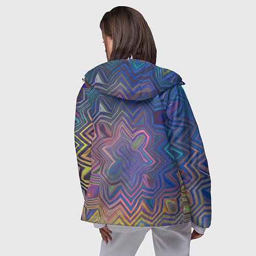 Женская ветровка Абстрактная мандала / 3D-Белый – фото 4