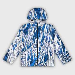 Женская ветровка Белый и синий узор