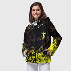 Ветровка с капюшоном женская Doom краски, цвет: 3D-черный — фото 2