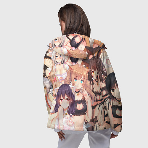 Женская ветровка Аниме тяночки / 3D-Белый – фото 4