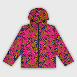 Женская ветровка Взаимосвязанные листочки, розового жёлтого и синег