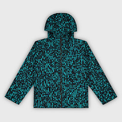 Женская ветровка Чёрно-бирюзовый абстракция