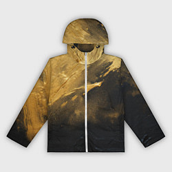 Ветровка с капюшоном женская Золотое напыление на черном, цвет: 3D-белый