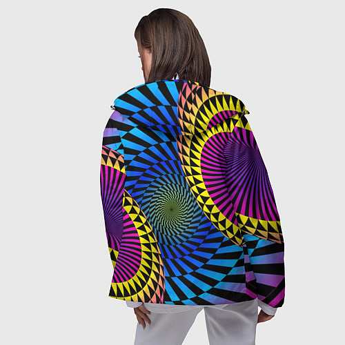 Женская ветровка Абстрактный узор / 3D-Белый – фото 4