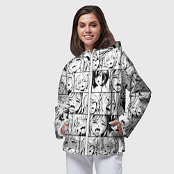 Ветровка с капюшоном женская Ahegao pattern, цвет: 3D-белый — фото 2