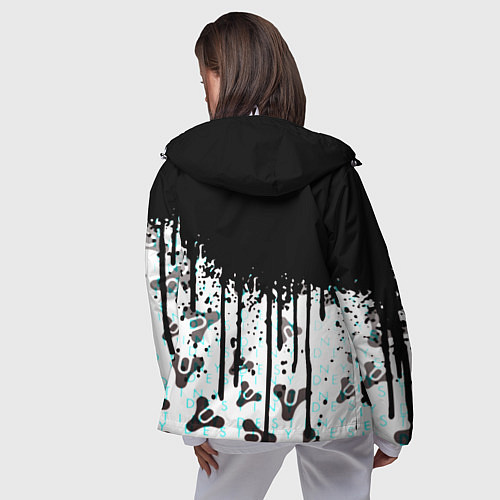 Женская ветровка Destiny pattern game abstraction / 3D-Белый – фото 4