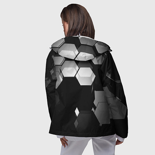 Женская ветровка Нано соты шестиугольник / 3D-Белый – фото 4