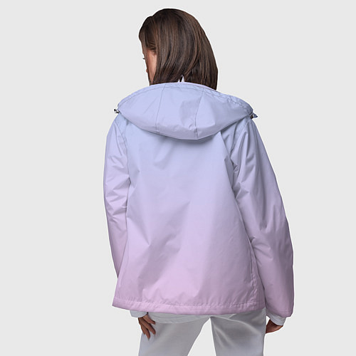 Женская ветровка Градиент лавандовый / 3D-Белый – фото 4