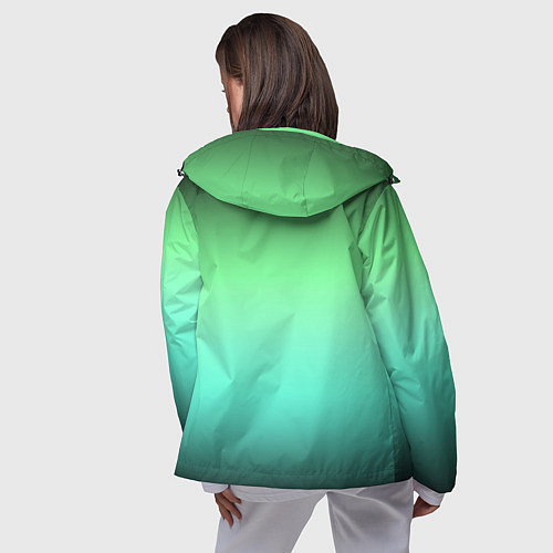 Женская ветровка Градиент изумрудно-чёрный / 3D-Черный – фото 4