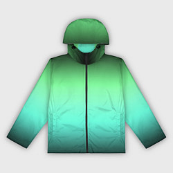 Женская ветровка Градиент изумрудно-чёрный