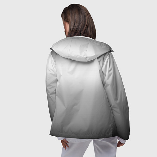 Женская ветровка Градиент чёрно-серый / 3D-Черный – фото 4