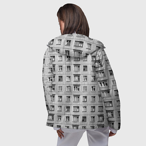 Женская ветровка Эстетика хрущёвки / 3D-Белый – фото 4