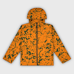Женская ветровка Оранжевый с брызгами зеленой краски