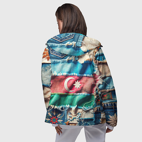 Женская ветровка Пэчворк джинсы в Азербайджане / 3D-Черный – фото 4