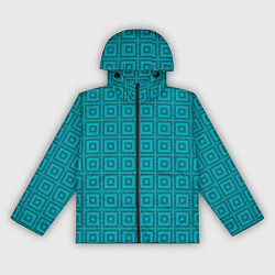 Женская ветровка Геометрический синий узор