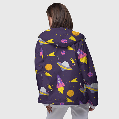 Женская ветровка Космические приключения / 3D-Черный – фото 4