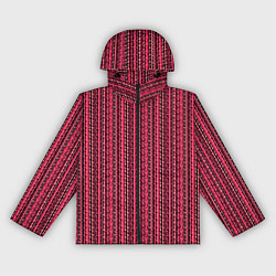 Женская ветровка Красно-розовый искажённые полосы