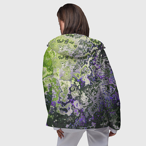 Женская ветровка Абстрактный эффект ржавчины / 3D-Черный – фото 4