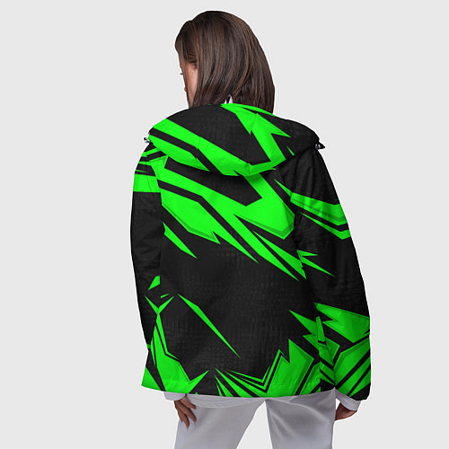 Женская ветровка Skoda - green uniform / 3D-Белый – фото 4