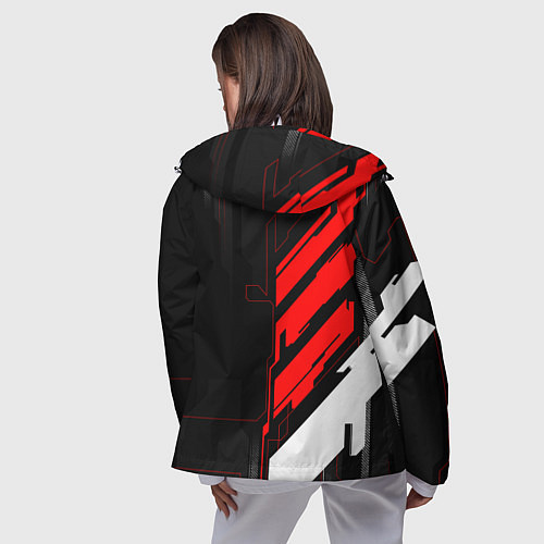 Женская ветровка Ducati - красный технологический / 3D-Белый – фото 4