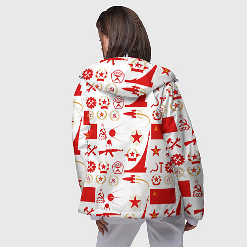 Женская ветровка СССР знак качества красный / 3D-Белый – фото 4