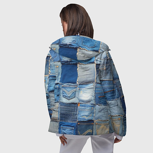 Женская ветровка Patchwork - New York yankees baseball team / 3D-Белый – фото 4