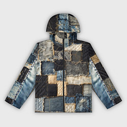 Женская ветровка Заплатки пэчворк на джинсе