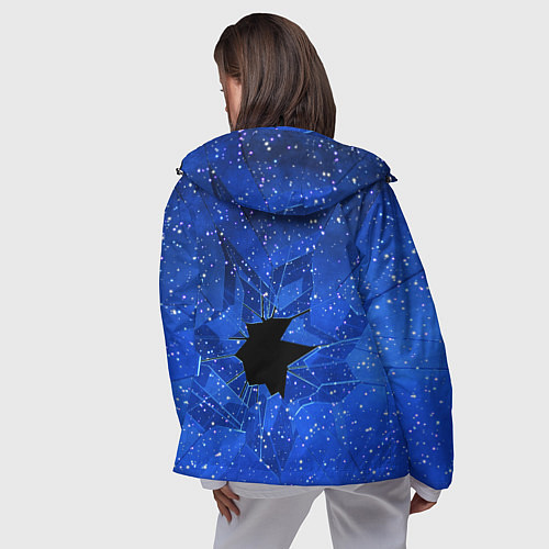Женская ветровка Расколотое стекло - звездное небо / 3D-Черный – фото 4